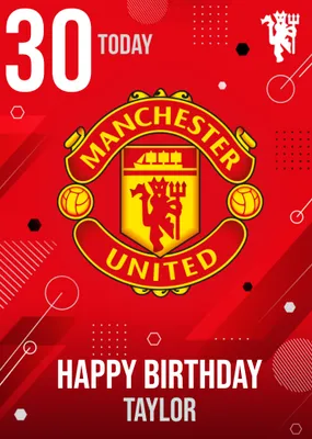 Manchester United Birthday Card