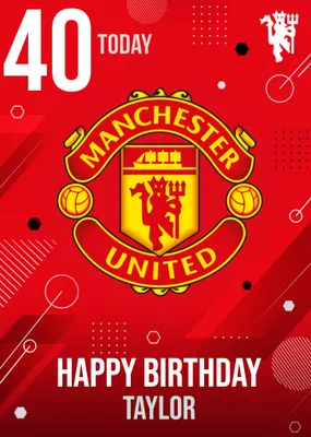 Manchester United Birthday Card