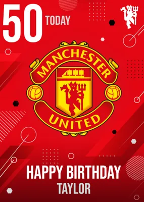 Manchester United Birthday Card
