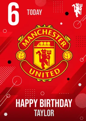 Manchester United Birthday Card