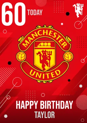 Manchester United Birthday Card