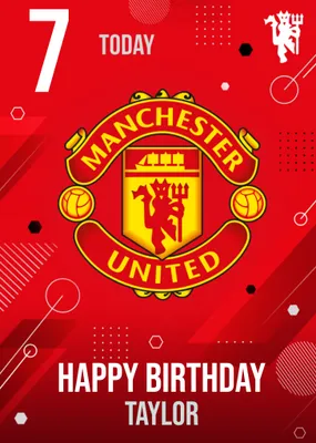 Manchester United Birthday Card