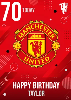 Manchester United Birthday Card