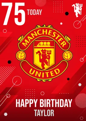 Manchester United Birthday Card
