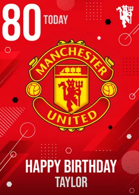 Manchester United Birthday Card