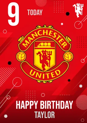Manchester United Birthday Card