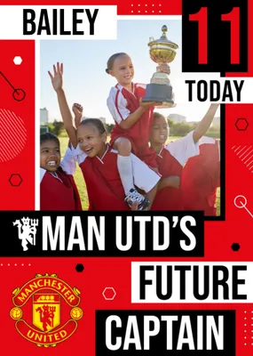 Manchester United Photo Upload Birthday Card