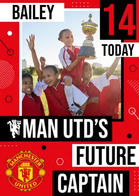 Manchester United Photo Upload Birthday Card