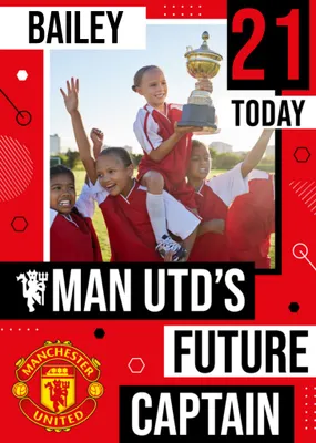 Manchester United Photo Upload Birthday Card