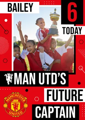 Manchester United Photo Upload Birthday Card