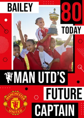 Manchester United Photo Upload Birthday Card