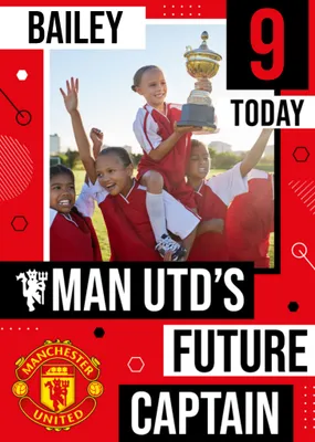 Manchester United Photo Upload Birthday Card