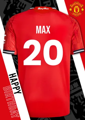 Manchester United Birthday Card