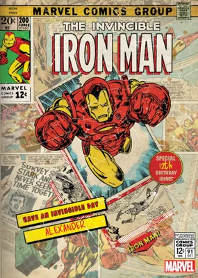 Iron Man Birthday Card
