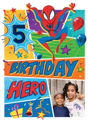 Marvel Comics Characters Spiderman Photo Upload Card