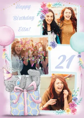 Me To You Tatty Teddy Photo Upload Birthday Card
