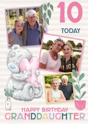 Tatty Teddy Cute 12th Birthday Photo Upload Card For Granddaughter