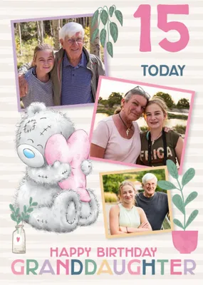 Tatty Teddy Cute 12th Birthday Photo Upload Card For Granddaughter