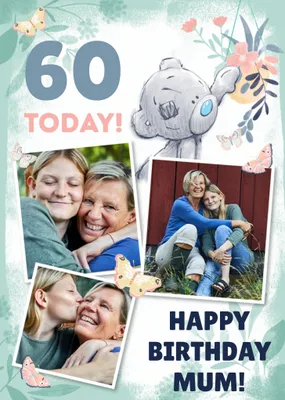 Tatty Teddy 60 Today Mum Birthday Photo Upload Card