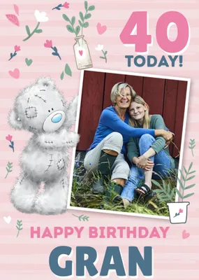 Tatty Teddy 80 Today! Happy Birthday Nanna! Photo Upload Card