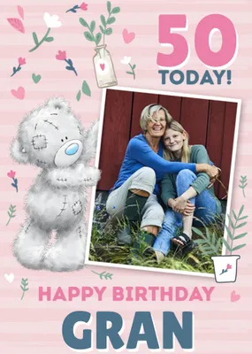 Tatty Teddy 80 Today! Happy Birthday Nanna! Photo Upload Card