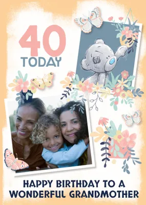 Tatty Teddy 50 Today Happy Birthday To A Wonderful Grandmother! Photo Upload Card