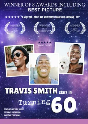 At The Movies Film Poster Inspired Photo Upload 25th Birthday Card