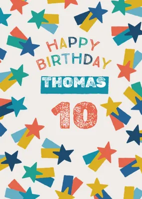 Cool Illustration With Superstar Medals Personalised Name Teen Birthday Card