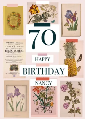 Natural History Museum Personalised 70th Birthday Card