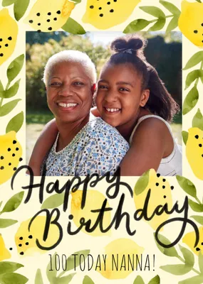 Okey Dokey Design Lemon Illustration Photo Upload Birthday Card