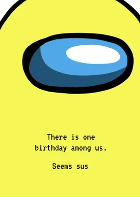 Funny Gaming Meme Suspect Imposter Birthday Card