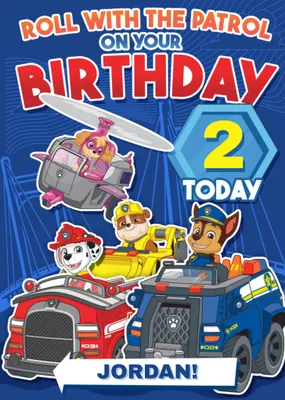 Paw Patrol Birthday Card