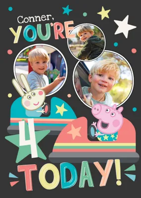 Peppa Pig Photo Upload Birthday Card