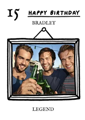 Photo Upload Hanging Picture Frame Birthday Card