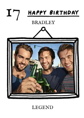 Photo Upload Hanging Picture Frame Birthday Card