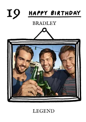 Photo Upload Hanging Picture Frame Birthday Card