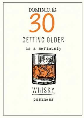 Humorous Whisky Business Birthday Card  