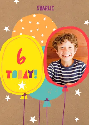 Colourful Illustrative Balloons Birthday Card