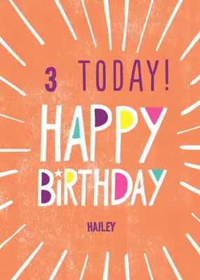 Bright Typographic Birthday Card
