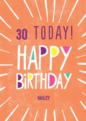Bright Typographic Birthday Card