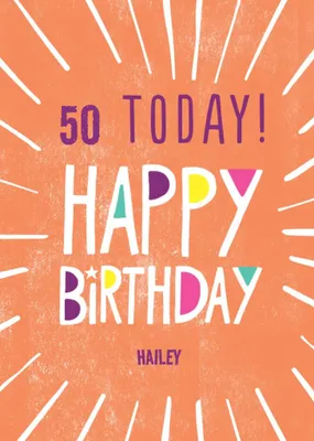 Bright Typographic Birthday Card