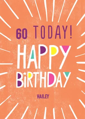 Bright Typographic Birthday Card