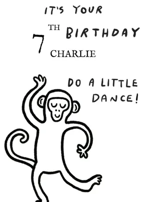 Humorous Typographic Do A Little Dance Birthday Card