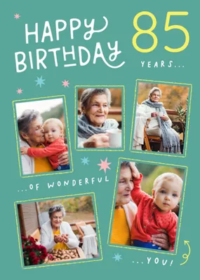 90th Photo Upload Birthday Card