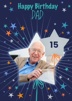Mimosa Photo Upload Star Dad 100th Birthday Card