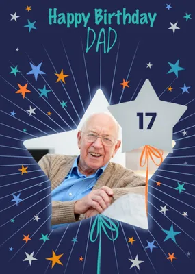 Mimosa Photo Upload Star Dad 100th Birthday Card