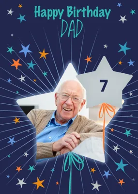 Mimosa Photo Upload Star Dad 100th Birthday Card