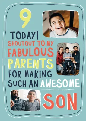 Such An Awesome Son Photo Upload Birthday Card