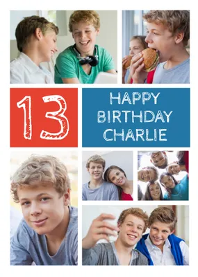 Photo 13th Birthday Card
