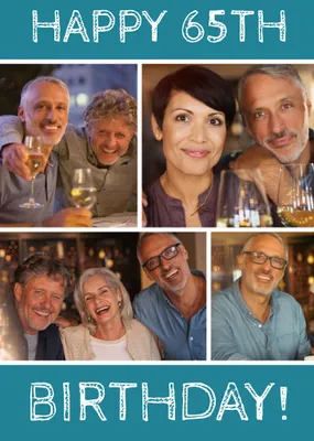 65th Birthday Photo Upload Card